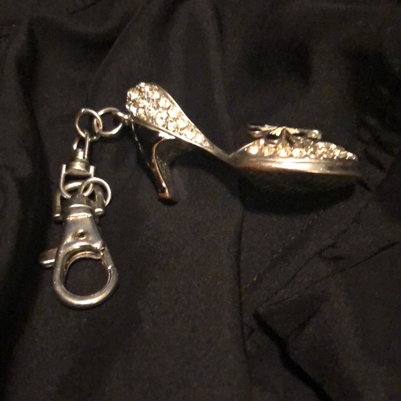 Glamorous, keychain, high-heeled shoe with glitter - Picture 5 of 7